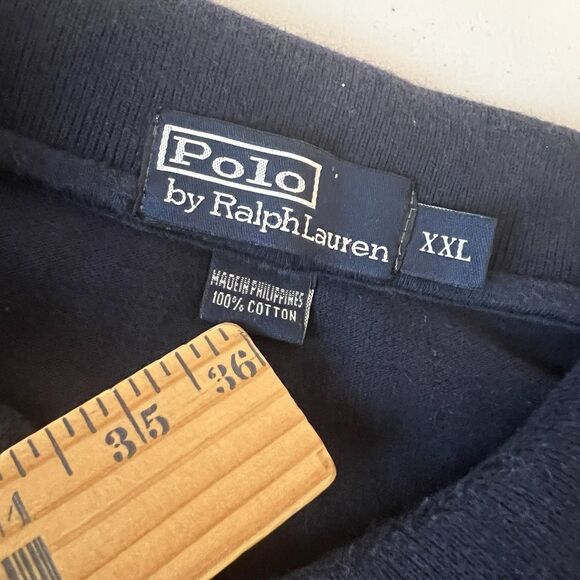 Vtg Polo Ralph Lauren Big Pony Rugby T Shirt #3 Blue Men’s Size XXL - Picture 1 of 8